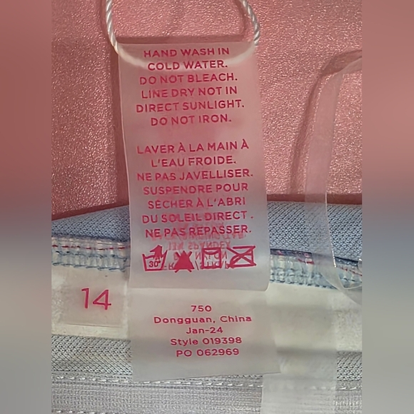 NWT Lilly Pulitzer Peggi Tankini Top Multi Elephant Splash SIZE 14 - Picture 7 of 10